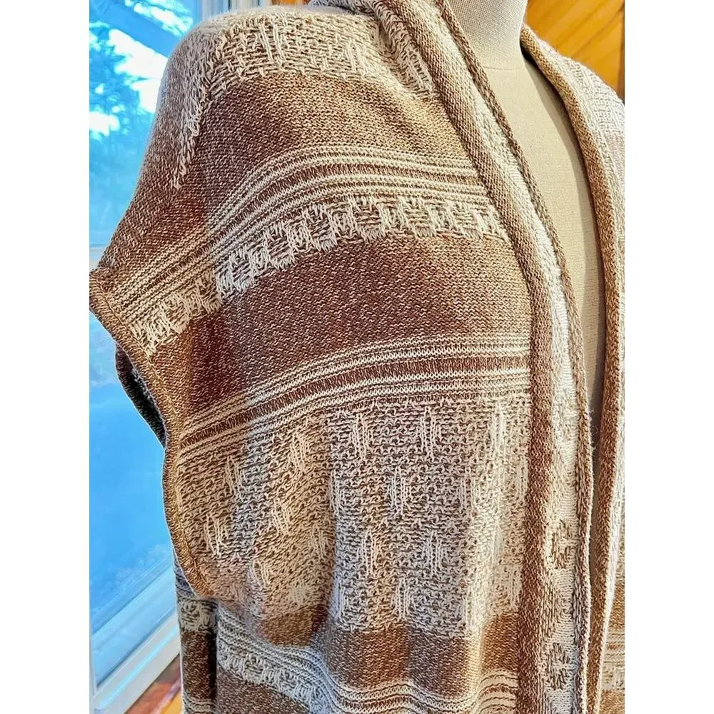 Vintage Cotton Fall Knit Bohemian Kimono Vest